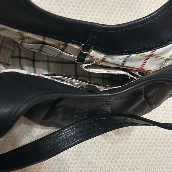 Coach Ergo Black Pleated Leather Tattersall Tote Bag Purse Satchel - Picture 11 of 13